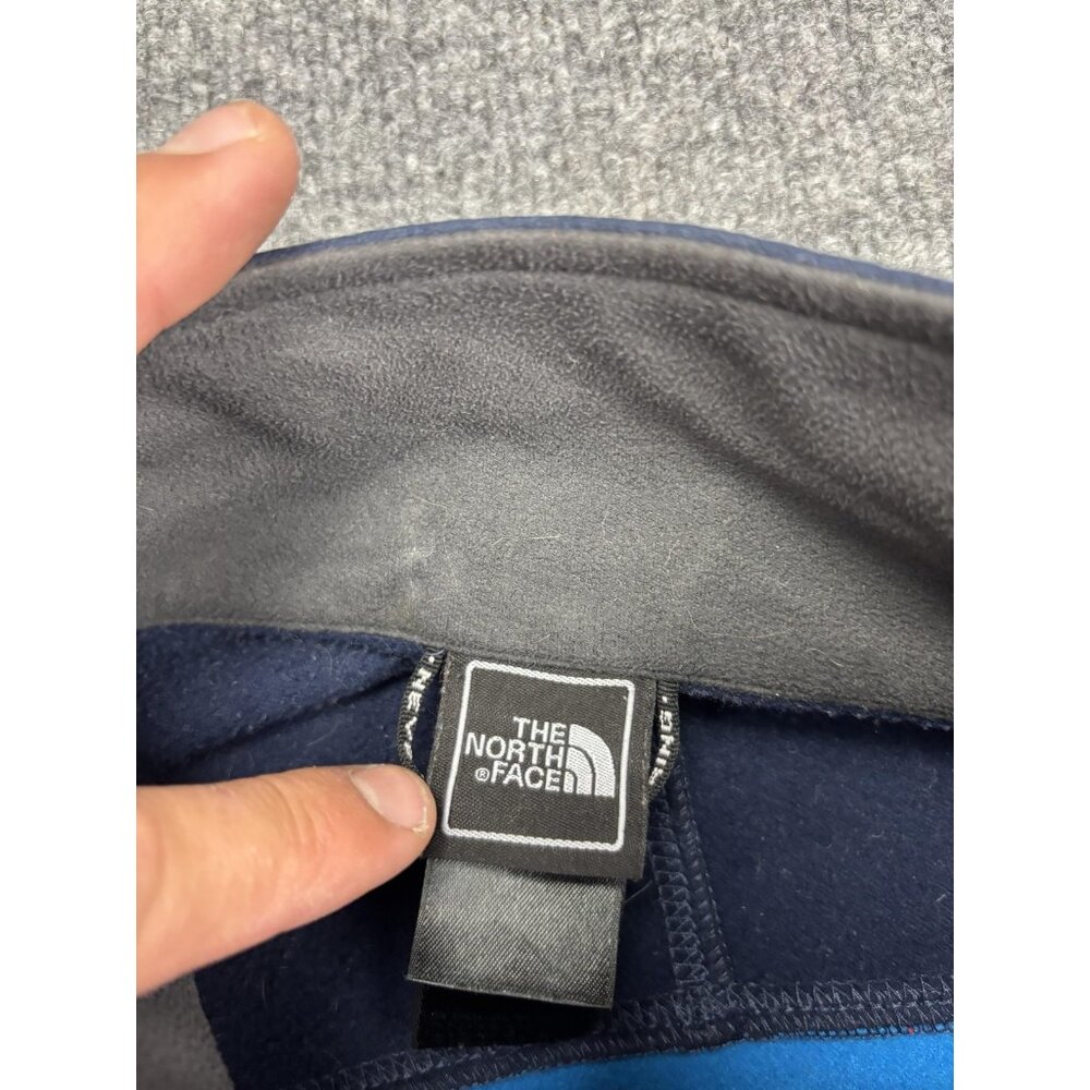 The North Face Jacket Mens Large Blue Navy Full Zip Fleece Colorblock Pockets - Picture 2 of 10